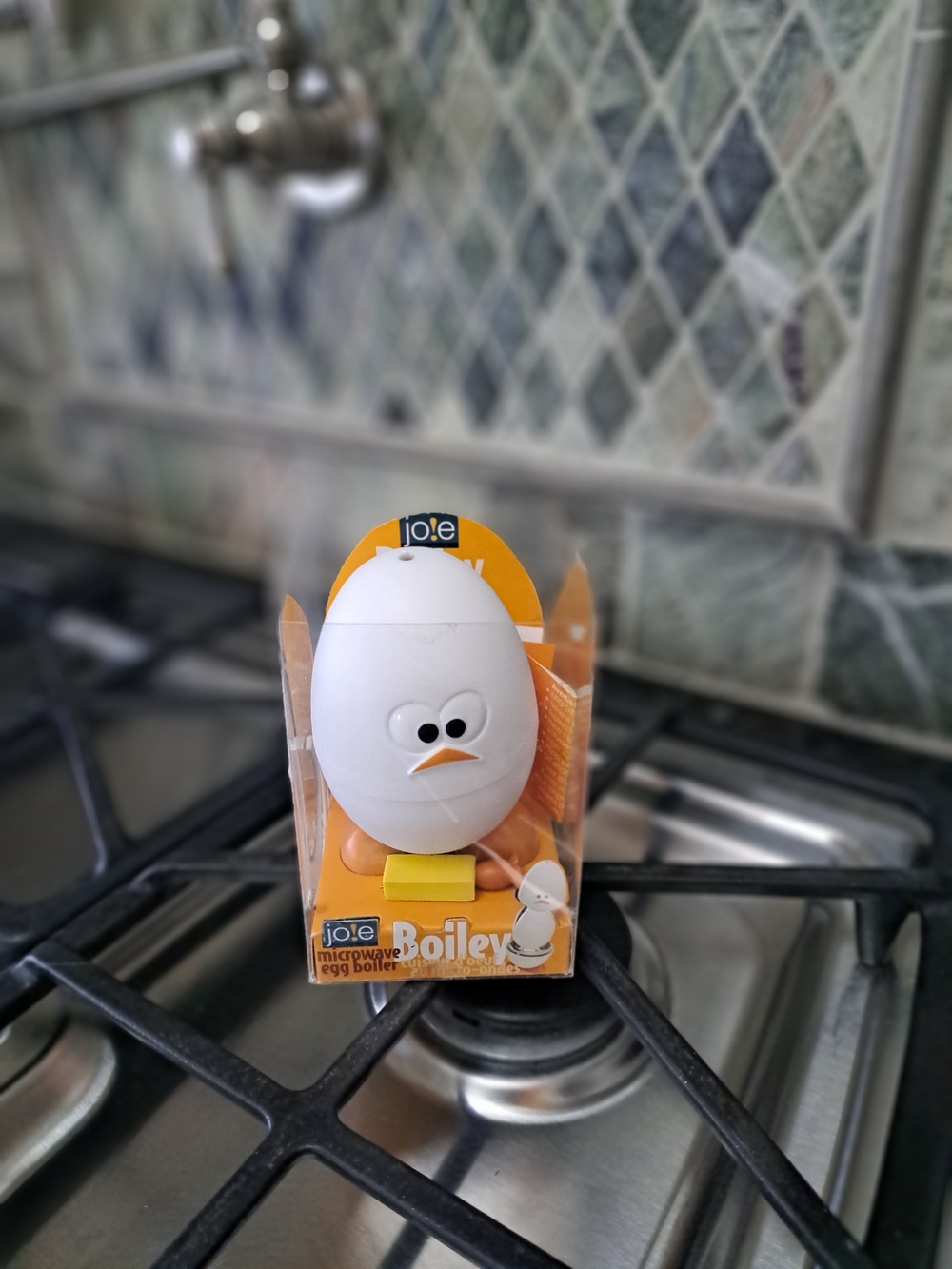 Joie White & Orange Egg Microwave Boiler For Cooking Eggs In Microwave